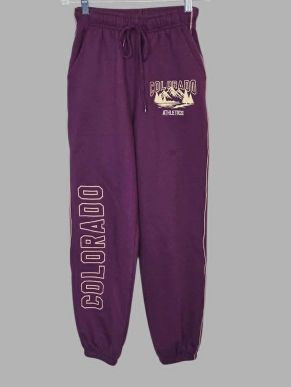 Colorado Athletics Front Tie Joggers Workout Outdoor Gym Sweatpants Womens XS